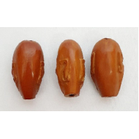 3 Chinese gesneden Olive Hediao Pit Nut kralen